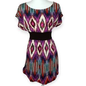 TWENTY ONE MULTICOLOR MINI DRESS SZ.M EUC.